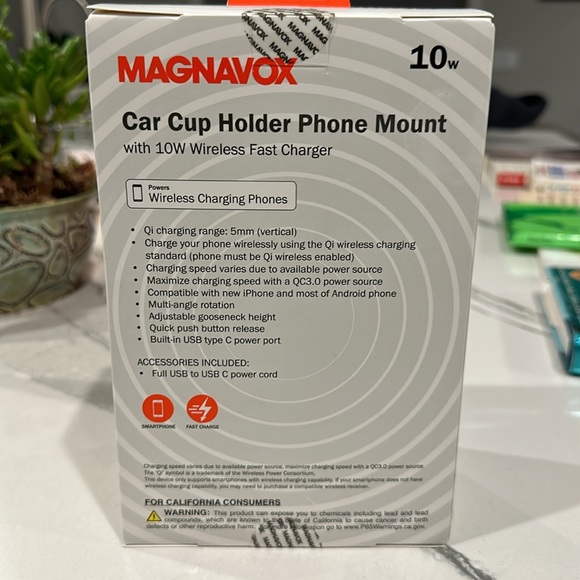 Phone mount car cup holder.  New. - Picture 2 of 2